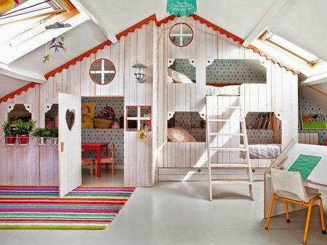 Chambre d'enfants sous les toits Planete déco Nat et nature Une pièce en plus sous les toits, pourquoi pas ?
