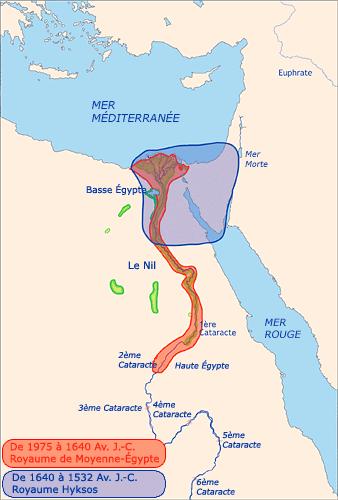 Il fut ce rédempteur, ce sauveur, ce libérateur des Deux-Terres : Ahmôsis, quand la reconquête militaire fut décidée... (3) En Égypte ancienne ! domination_hyksos.gif