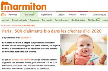 Marmiton lance sa rubrique bio avec Bioaddict.fr