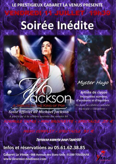 Dîner-Spectacle avec MO JACKSON, Sosie officiel de Michael Jackson et MYSTER HUGO au Cabaret La Vénus Dîner-Spectacle avec MO JACKSON, Sosie officiel de Michael Jackson et MYSTER HUGO au Cabaret La Vénus