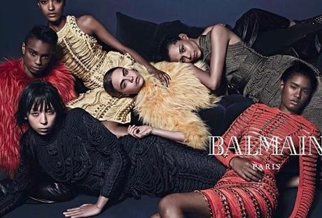 La nouvelle campagne Balmain pour l'hiver prochain blindée de super mannequins...