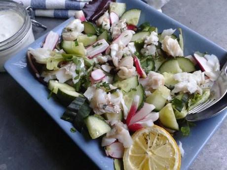 salade marine cabillaud radis