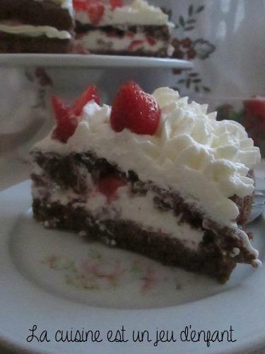 Gâteau fraise/chocolat