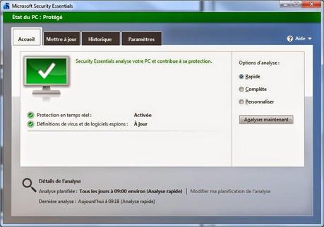 Microsoft Security Essentials un antivirus gratuit
