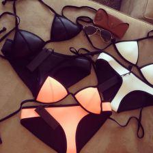 saumon blanc noir triangl △Les maillots de bain de cet été△