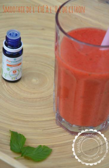 Smoothie de l’été à l’H.E de citron (+ version Thermomix) Smoothie de l'été