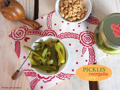 Pickles de courgette au vinaigre et au curry Pickles de courgette au vinaigre et au curry