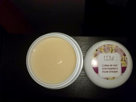 Test My Cosmetik : Crème de Nuit Nourrissante à l'Argan