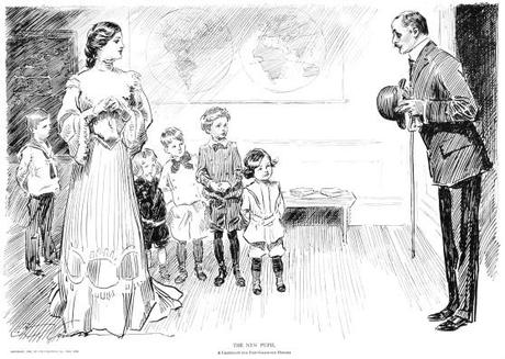 La Gibson Girl : icône américaine de la Belle Epoque The-New-Pupil---1906-Gibson.jpg