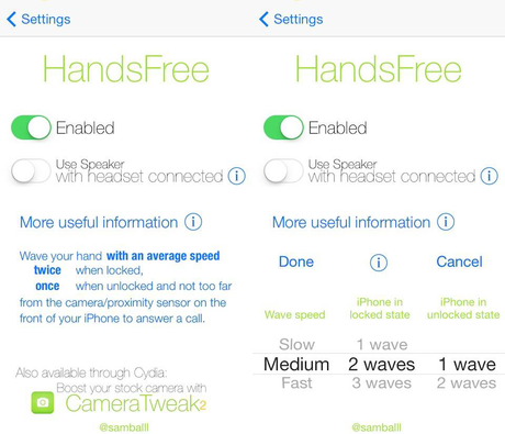 Cydia : Handsfree, répondre aux appels dun mouvement de la main handsfree Cydia