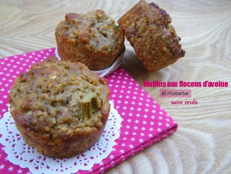 Muffins sans oeufs, à la rhubarbe, confiture de groseilles/melon et lait ribot muff