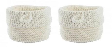 Set de deux paniers en tricot Set de 2 paniers tricot
