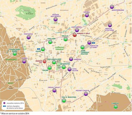 C’Vélo : 12 nouvelles stations à votre service à Clermont-Ferrand c-velo-clermont-2014