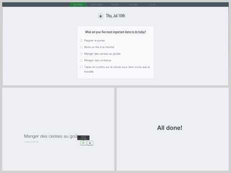 Les outils anti-procrastination Captures d'écrans Dayboard