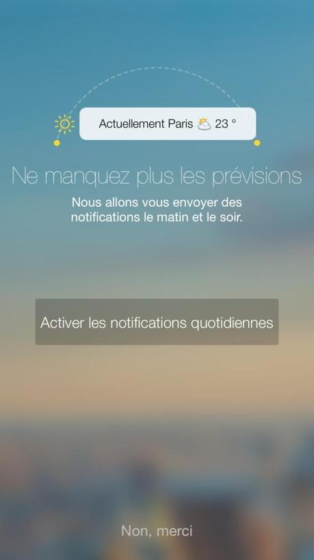 Yahoo Météo sur iPhone, c'est maintenant 2 notifications météo personnalisables par jour