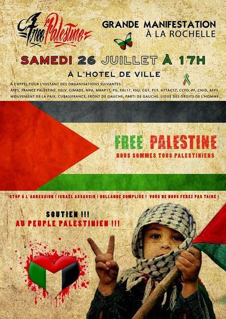 Samedi 26 juillet à La Rochelle : AMPLIFIER la MOBILISATION pour GAZA et la Palestine