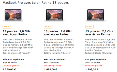 MacBook Pro Haswell 13 pouces