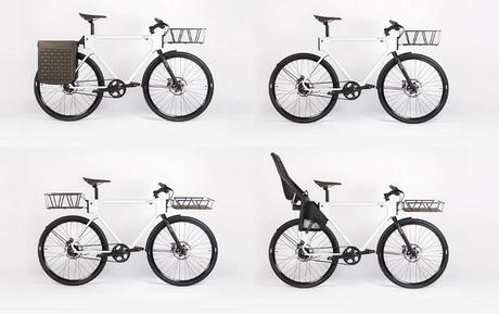 Vélo EVO design transport mobilité casier siege enfant Vélo EVO design transport mobilité casier siege enfant