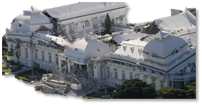 Palais présidentiel d'Haïti détruit suite au séisme du 12 janvier 2010