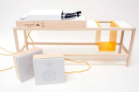 platine design salon bois style interior sound music KEEP ON TURNIN’ LA PLATINE D’INTÉRIEUR PAR VALÉRIE HEBEL