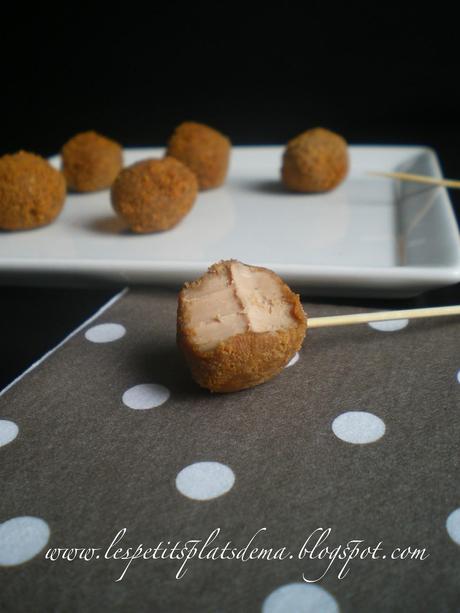 Bonbons de foie gras au spéculoos