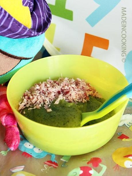 Purée de courgettes, pomme de terre et jambon - 6 mois PuréeBBCourgetPdtJambBLOG12