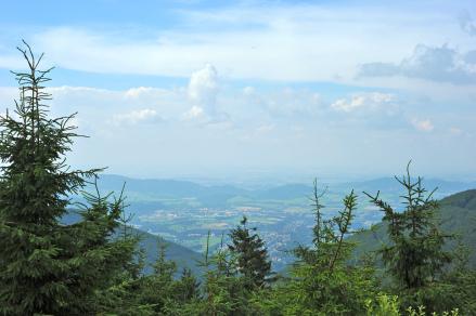 Vue du Mont Rhadhost, Moravie, République Tchèque