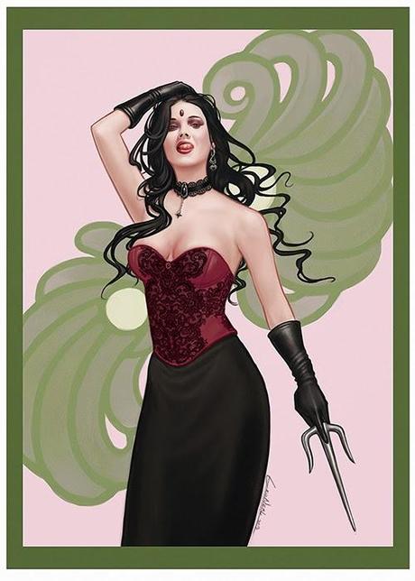illustration de LaVata E. O'neal représentantune femme en corset et kunaï
