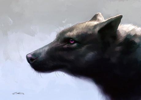 illustration de LaVata E. O'neal représentant un loup noir