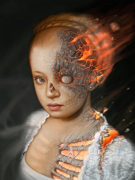 illustration de LaVata E. O'neal représentant une enfant en train de bruler