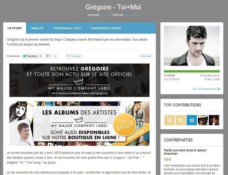 Page My Major Company Grégoire Grégoire