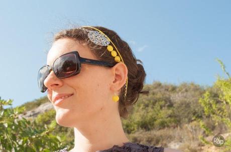 Headband estival Headband jaune gauche dvdp