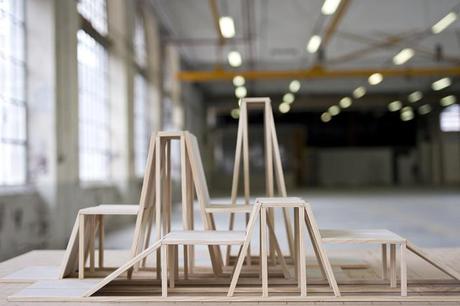 projet Nicolas Walz furniture art bois wood