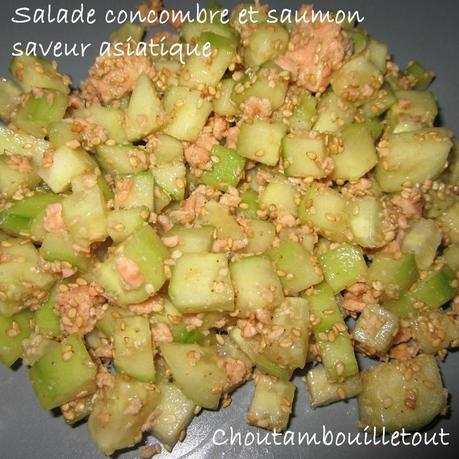 salade concombre saumon