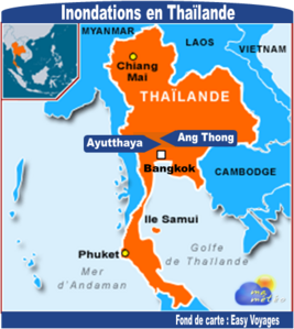 [Thaïlande] Pluies et inondations dans le centre (Angthong, Ayutthaya)