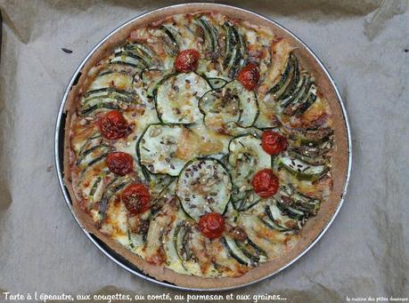 Tarte aux courgettes, comté et parmesan, pâte à tarte à l' épeautre IMG_4075