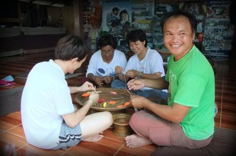 10 août 2014. Nong Khai. Wang Nammok, le village des lanternes. DSCF9091