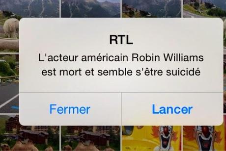 Triste nouvelle (Robin Williams)