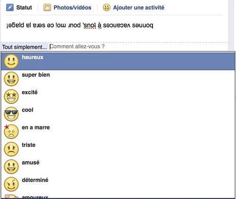 réseau social facebook messenger  application Fliptext emoticone facebook photo