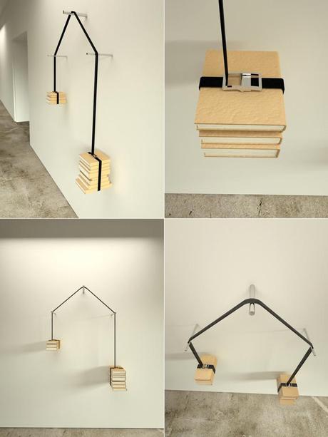 book shelve design livre équilibre ETAGÈRE ET ÉQUILIBRE PAR NIKO ECONOMIDS