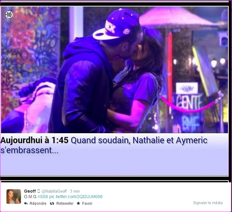 Secret Story 8 : Aymeric et Nathalie s'embrassent sous les yeux de Vivian