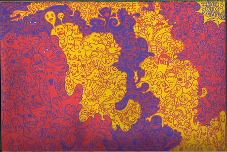 Monstres en Couleurs Rouge Jaune et Violet