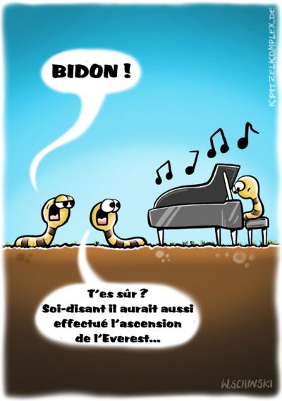 Humbug webzine,gratuit,bd,zébra,bande-dessinée,fanzine,wschinski,sebastian weissborn,allemand,gag,humbug,piano,everest,ver de terre