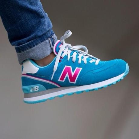 New Balance Bleu Turquoise pour femme new-balance-574-blue-atoll-pink