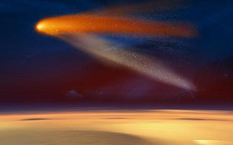 Portrait de la comète Siding Spring, en route vers Mars illustration siding spring et mars