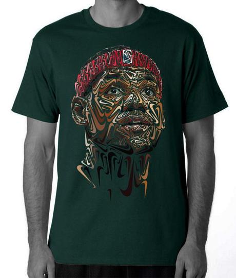 photo lebron james tshirt portrait logo nike