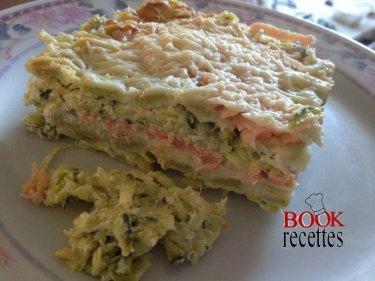 Gratin de Ravioles aux Courgettes et Saumon Fumé