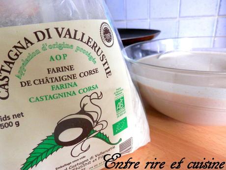 Crêpes à la farine de châtaigne et au lait de soja vanillé en Crêpes à la farine de châtaigne et au lait de soja vanillé en