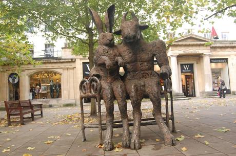 Sophie Ryder Artist – Minotaur and Lady Hare in Cheltenham