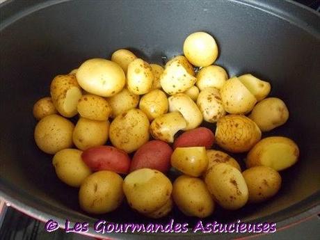 Haricots verts originaux et pommes de terre